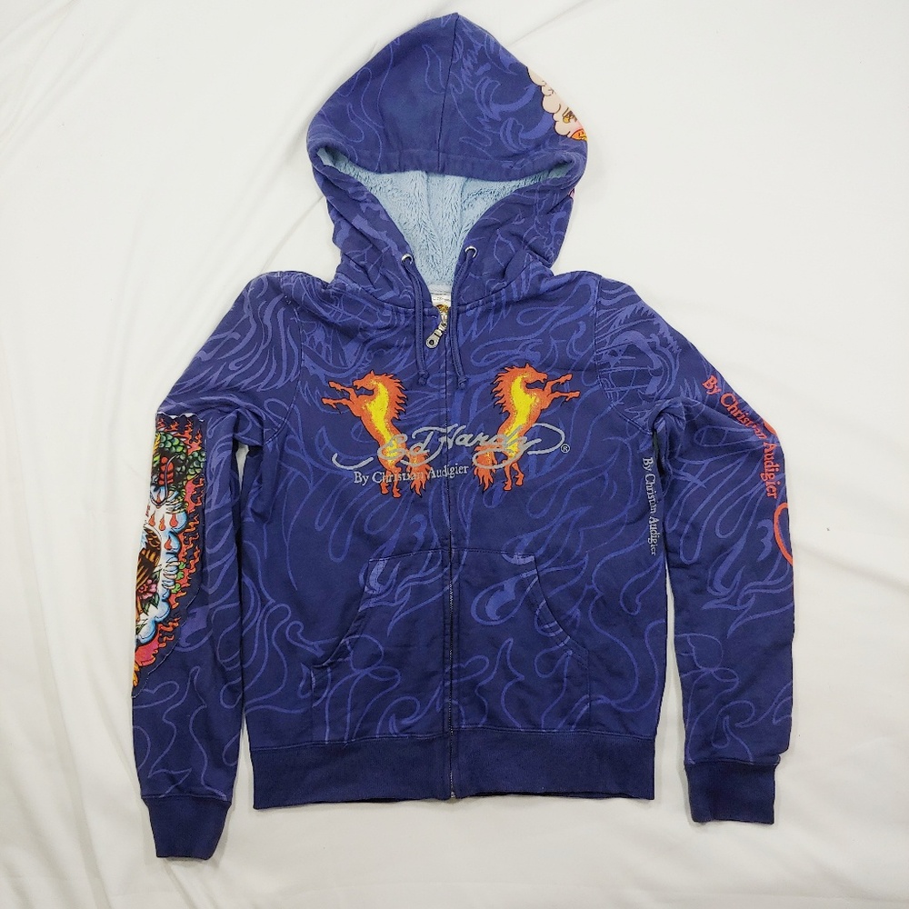 Ed Hardy by Christian Audigier Hoodie Small